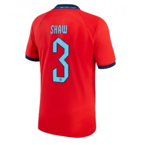 England Luke Shaw #3 Bortatröja VM 2022 Kortärmad